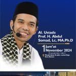 Khotib Jum’at 1 November 2024 Masjid Jabal Arafah bersama Al Ustadz Prof. H. Abdul Somad, Lc. Ph. D